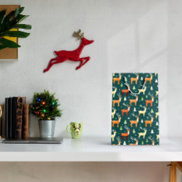 Santa's Retro Reindeer Gift Bag Medium Cadeauzakje