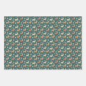 Santa's Retro Reindeer Inpakpapier Vel (Voorkant 2)