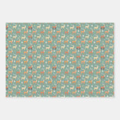 Santa's Retro Reindeer Inpakpapier Vel (Voorkant)