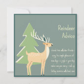 Santa's Retro Reindeer - Reindeer Advies Feestdagenkaart (Voorkant)