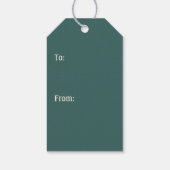 Santa's Retro Rendier Gift Label Cadeaulabel (Achterkant)