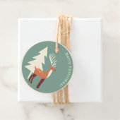 Santa's Retro Rendier Gift Labels (In situ)