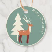 Santa's Retro Rendier Gift Labels (Voorkant)