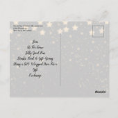 Santas  Rode Auto Kerstfeest Uitnodiging (Achterkant)