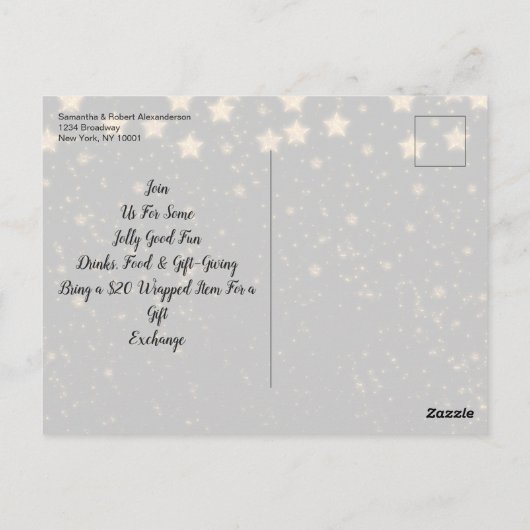 Santas  Rode Auto Kerstfeest Uitnodiging (Achterkant)