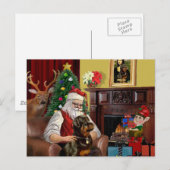 Santa's Rottweiler Feestdagenkaart (Voorkant / Achterkant)