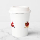 Santa's Running Start Paper Cups Papieren Bekers (Links)