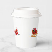 Santa's Running Start Paper Cups Papieren Bekers (Rechts)