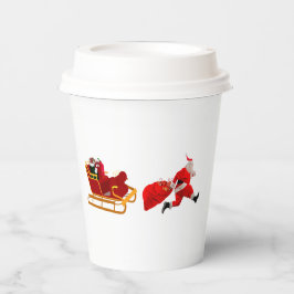 Santa's Running Start Paper Cups Papieren Bekers