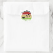 Santas Santas Sleigh door grijsheuvels Vierkante Sticker (Tas)