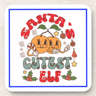 Santa's Schattigee Elf Sublimatie-80881 Bier Onderzetter
