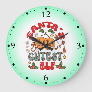 Santa's Schattigee Elf Sublimatie-80881 Grote Klok