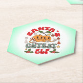 Santa's Schattigee Elf Sublimatie-80881 Kartonnen Onderzetters (Schuin)