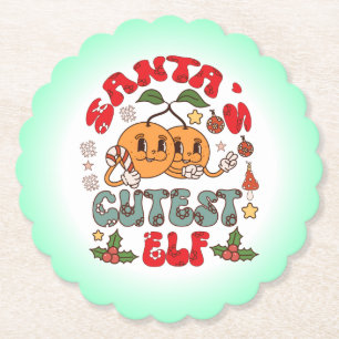 Santa's Schattigee Elf Sublimatie-80881 Kartonnen Onderzetters