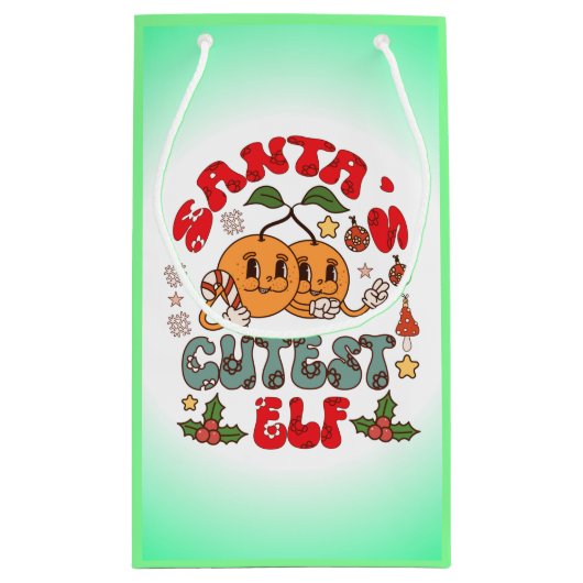 Santa's Schattigee Elf Sublimatie-80881 Klein Cadeauzakje (Achterkant)