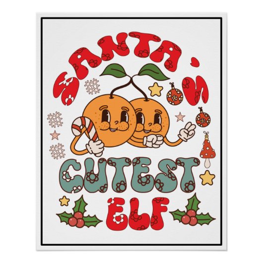 Santa's Schattigee Elf Sublimatie-80881 Perfect Poster (Voorkant)