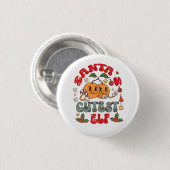 Santa's Schattigee Elf Sublimatie-80881 Ronde Button 3,2 Cm (Voorkant /achterkant)