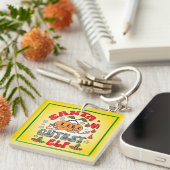 Santa's Schattigee Elf Sublimatie-80881 Sleutelhanger (Voorkant Rechts)