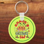 Santa's Schattigee Elf Sublimatie-80881 Sleutelhanger (Voorkant)