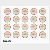 Santa's Seal of Approval" Gepersonaliseerde Noordp Ronde Sticker (Vel)