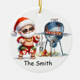 Santa's Seaside Kerstmis Keramisch Ornament