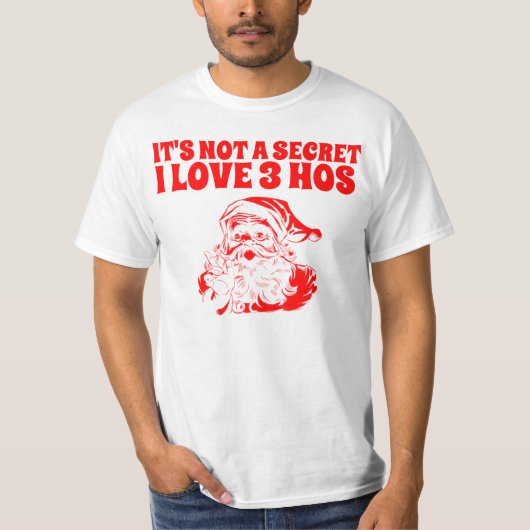 Santa's Secret belicht T-shirt (Voorkant)