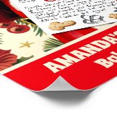Santa's Secret Cookie Recept  Stijl Print (Hoek)