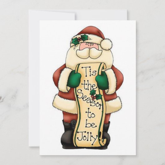 Santa's Seizoen om Jolly te worden Feestdagenkaart (Voorkant)