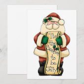Santa's Seizoen om Jolly te worden Feestdagenkaart (Voorkant / Achterkant)