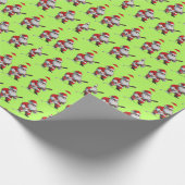 Santa's Serenade: gitaar Jingle Sticker Cadeaupapier (Hoek)