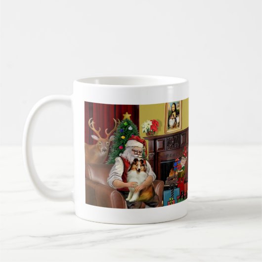 Santa's Sheltie (sw) Koffiemok (Links)
