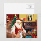 Santa's Shiba Inu Feestdagenkaart (Voorkant / Achterkant)