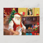 Santa's Shiba Inu (opzoeken) Feestdagenkaart (Voorkant)