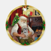 Santa's Shih Tzu (#17) Keramisch Ornament (Voorkant)