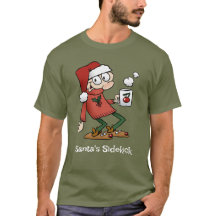 Santa's Sidekick Schattige Funny Christmas Cartoon