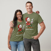Santa's Sidekick Schattige Funny Christmas Cartoon T-shirt (Unisex)