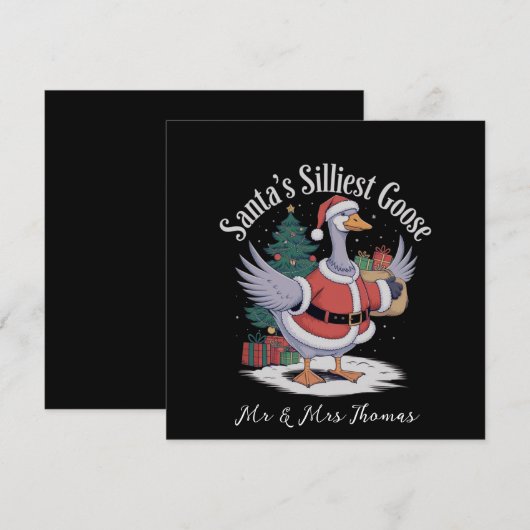 Santa's Silliest Goose Een Tacky Christmas Tale Kaart (Voorkant / Achterkant)