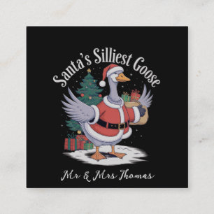 Santa's Silliest Goose Een Tacky Christmas Tale Vierkante Visitekaartje