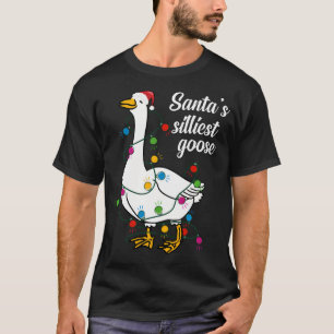 Santas Silliest Goose Funny Christmas Family T-shirt