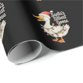Santa's Silliest Goose Kerstverlichting Cadeaupapier (Rol Hoek)