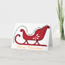 Santa's Slaapse aangepaste kerstKaart Sjabloon