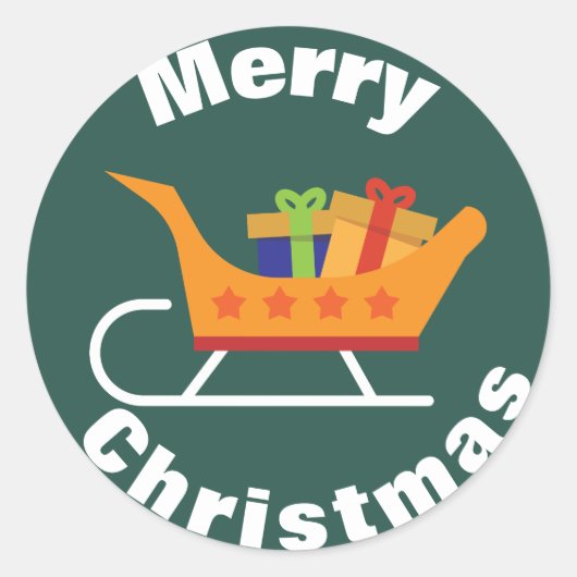 Santa's Slaapse Kerst sticker (Voorkant)