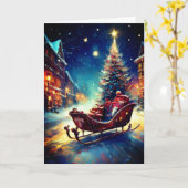 Santa's Slapigh Kaart (Gele Bloem)