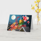 Santa's Slapigh Kaart (Gele Bloem)