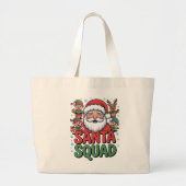 Santa's Slechte Invloed (Grappige Santa Squad) Grote Tote Bag (Voorkant)