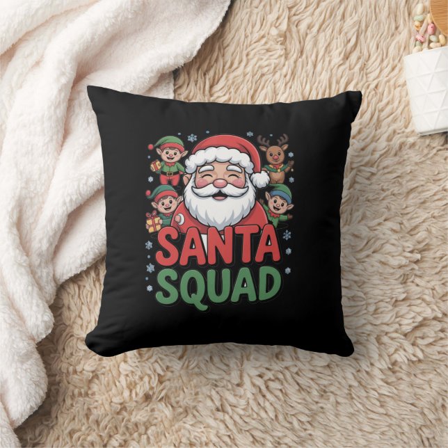 Santa's Slechte Invloed (Grappige Santa Squad) Kussen (Deken)