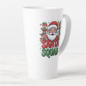 Santa's Slechte Invloed (Grappige Santa Squad) Latte Mok (Rechterhoek)