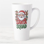 Santa's Slechte Invloed (Grappige Santa Squad) Latte Mok (Rechts)