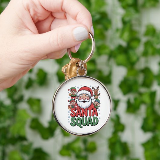 Santa's Slechte Invloed (Grappige Santa Squad) Sleutelhanger (Hand)