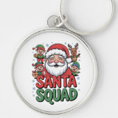 Santa's Slechte Invloed (Grappige Santa Squad) Sleutelhanger (Voorkant)